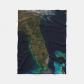 Satelliet Uitzicht van Florida. Fleece Deken (Voorkant)