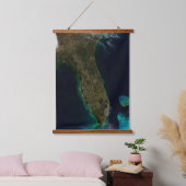 Satelliet Uitzicht van Florida. Hangend Wandkleed (Slaapkamer)