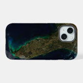 Satelliet Uitzicht van Florida. iPhone 15 Case (Achterkant horizontaal)