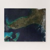 Satelliet Uitzicht van Florida. Legpuzzel (Horizontaal)