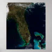 Satelliet Uitzicht van Florida. Poster (Voorkant)