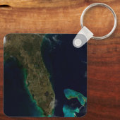 Satelliet Uitzicht van Florida. Sleutelhanger (Achterkant)