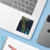 Satelliet Uitzicht van Florida. Sticker (Laptop met iPhone)