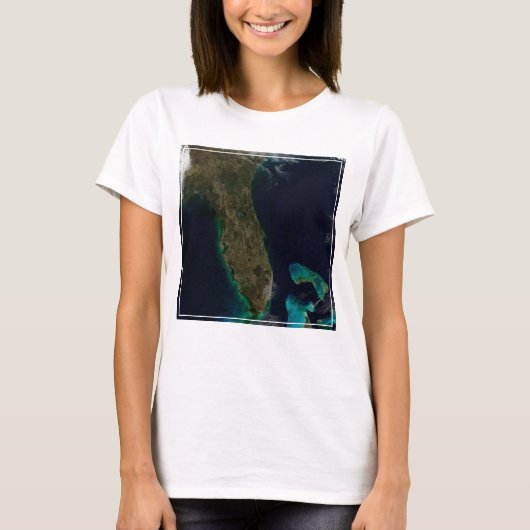 Satelliet Uitzicht van Florida. T-shirt (Voorkant)