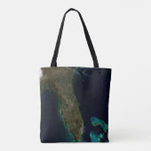 Satelliet Uitzicht van Florida. Tote Bag (Achterkant)