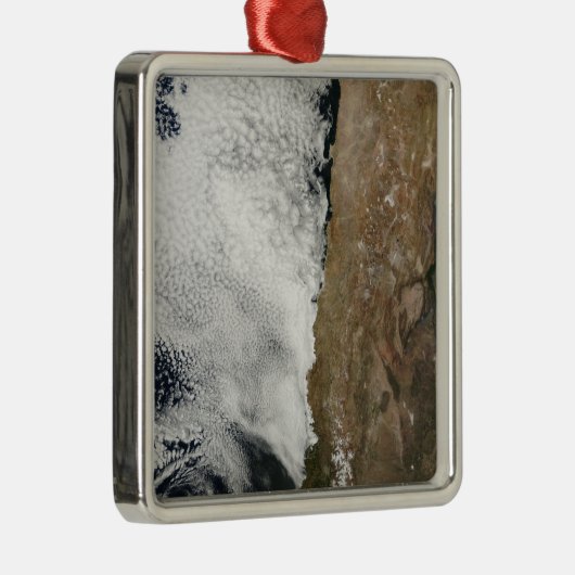 Satelliet-uitzicht van het Andes-gebergte Metalen Ornament (Rechts)