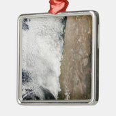 Satelliet-uitzicht van het Andes-gebergte Metalen Ornament (Links)