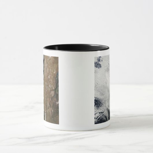 Satelliet-uitzicht van het Andes-gebergte Mok (Midden)