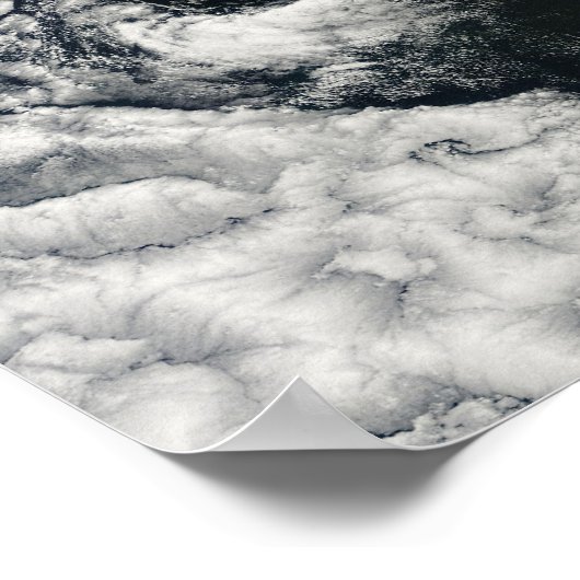 Satelliet-uitzicht van het Andes-gebergte Poster (Hoek)