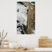 Satelliet-uitzicht van het Andes-gebergte Poster (Keuken)