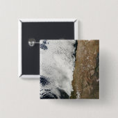 Satelliet-uitzicht van het Andes-gebergte Vierkante Button 5,1 Cm (Voorkant /achterkant)