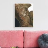 Satelliet-uitzicht van het landschap in Midden-Mex Canvas Afdruk (Insitu (Woonkamer))