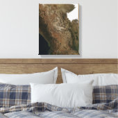 Satelliet-uitzicht van het landschap in Midden-Mex Canvas Afdruk (Insitu (Slaapkamer))