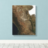 Satelliet-uitzicht van het landschap in Midden-Mex Canvas Afdruk (Insitu (Houten vloer))