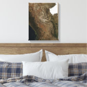 Satelliet-uitzicht van het landschap in Midden-Mex Canvas Afdruk (Insitu (Slaapkamer))