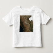 Satelliet-uitzicht van het landschap in Midden-Mex Kinder Shirts (Voorkant)