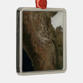 Satelliet-uitzicht van het landschap in Midden-Mex Metalen Ornament (Rechts)