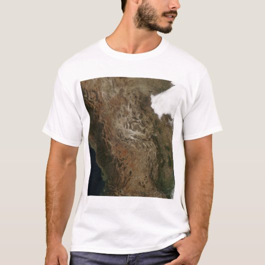 Satelliet-uitzicht van het landschap in Midden-Mex T-shirt (Voorkant)