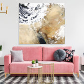 Satelliet-uitzicht van het oostelijk deel van de M Canvas Afdruk (Insitu (Woonkamer))