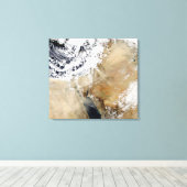 Satelliet-uitzicht van het oostelijk deel van de M Canvas Afdruk (Insitu (Houten vloer))