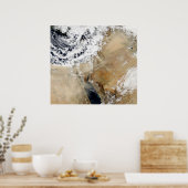 Satelliet-uitzicht van het oostelijk deel van de M Poster (Keuken)