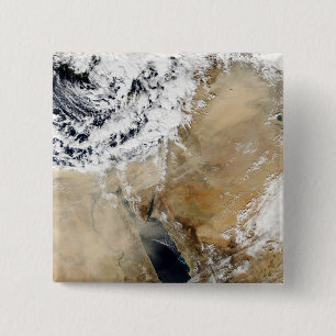 Satelliet-uitzicht van het oostelijke Middellandse Vierkante Button 5,1 Cm