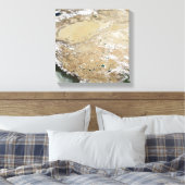 Satelliet-uitzicht van het Tibetaanse Plateau Canvas Afdruk (Insitu (Slaapkamer))