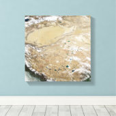 Satelliet-uitzicht van het Tibetaanse Plateau Canvas Afdruk (Insitu (Houten vloer))