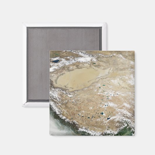 Satelliet-uitzicht van het Tibetaanse Plateau Magneet (Voorkant / Achterkant)