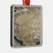Satelliet-uitzicht van het Tibetaanse Plateau Metalen Ornament (Rechts)