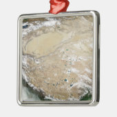 Satelliet-uitzicht van het Tibetaanse Plateau Metalen Ornament (Links)