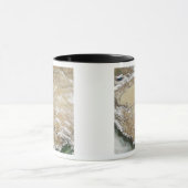 Satelliet-uitzicht van het Tibetaanse Plateau Mok (Midden)