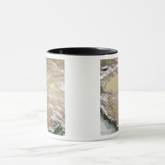 Satelliet-uitzicht van het Tibetaanse Plateau Mok (Midden)