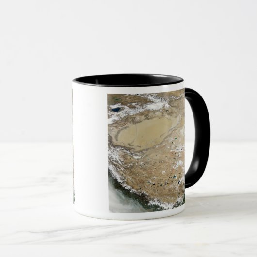 Satelliet-uitzicht van het Tibetaanse Plateau Mok (Voorkant rechts)