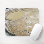 Satelliet-uitzicht van het Tibetaanse Plateau Muismat (Met muis)