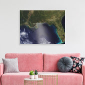 Satelliet uitzicht van het Zuidoosten van de Veren Canvas Afdruk (Insitu (Woonkamer))