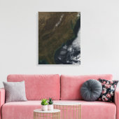 Satelliet-uitzicht van het zuidoosten van de Veren Canvas Afdruk (Insitu (Woonkamer))