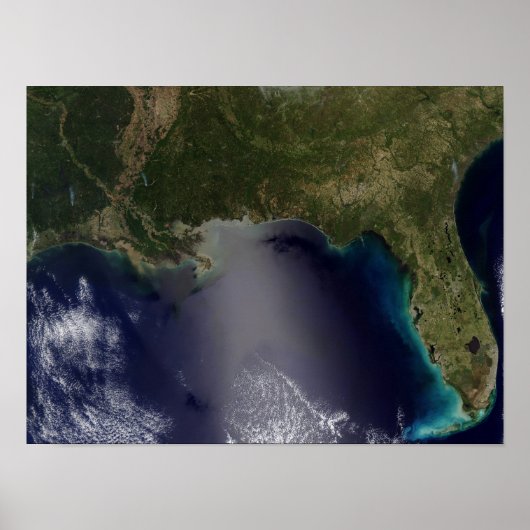 Satelliet-uitzicht van het zuidoosten van de Veren Poster (Voorkant)