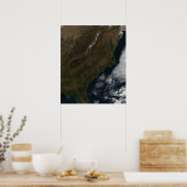 Satelliet-uitzicht van het zuidoosten van de Veren Poster (Keuken)