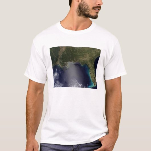 Satelliet uitzicht van het Zuidoosten van de Veren T-shirt (Voorkant)