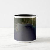 Satelliet uitzicht van het Zuidoosten van de Veren Tweekleurige Koffiemok (Center)