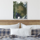Satelliet-uitzicht van Indochina Canvas Afdruk (Insitu (Slaapkamer))