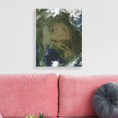 Satelliet-uitzicht van Indochina Canvas Afdruk (Insitu (Woonkamer))