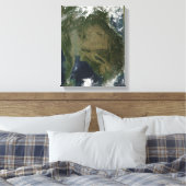 Satelliet-uitzicht van Indochina Canvas Afdruk (Insitu (Slaapkamer))