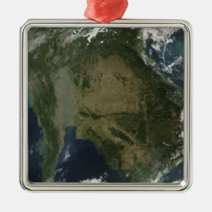 Satelliet-uitzicht van Indochina Metalen Ornament