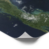 Satelliet-uitzicht van Indochina Poster (Hoek)