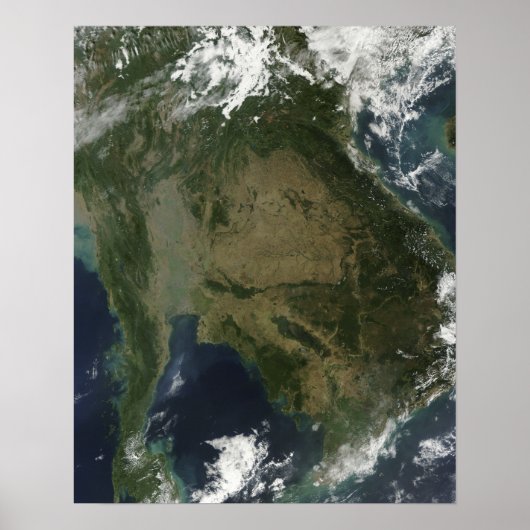 Satelliet-uitzicht van Indochina Poster (Voorkant)