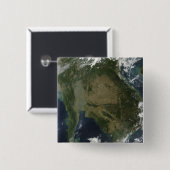 Satelliet-uitzicht van Indochina Vierkante Button 5,1 Cm (Voorkant /achterkant)