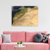 Satelliet-uitzicht van Marokko Canvas Afdruk (Insitu (Woonkamer))