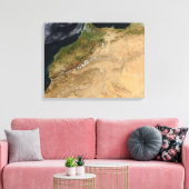 Satelliet-uitzicht van Marokko Canvas Afdruk (Insitu (Woonkamer))